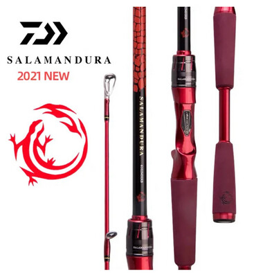 Daiwa Salamandura 2 Piece GORGEOUS New SPINNING Rod 6'6" Med 8-16lb Line NWT's