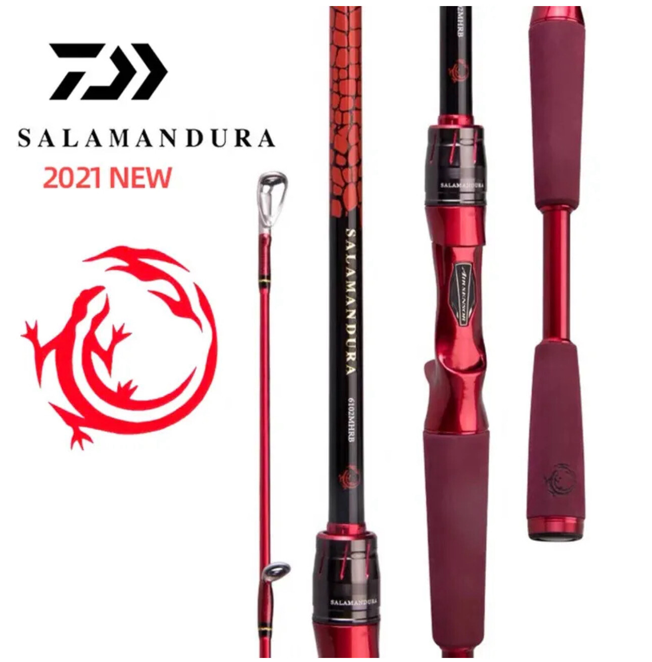 Daiwa Salamandura 2 Piece New CASTING Rod 6&#39;3&quot; Med Heavy 10-20lb 1/4-1oz NWT&#39;s