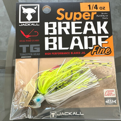 Jackall Super Break Blade Fine 1/4oz Chartreuse Back Pearl Bladed Jig