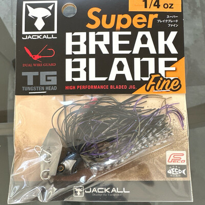 Jackall Super Break Blade Fine 1/4oz Silhouette Black Bladed Jig