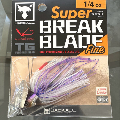Jackall Super Break Blade Fine 1/4oz Bladed Jig TG Clear Wakasagi
