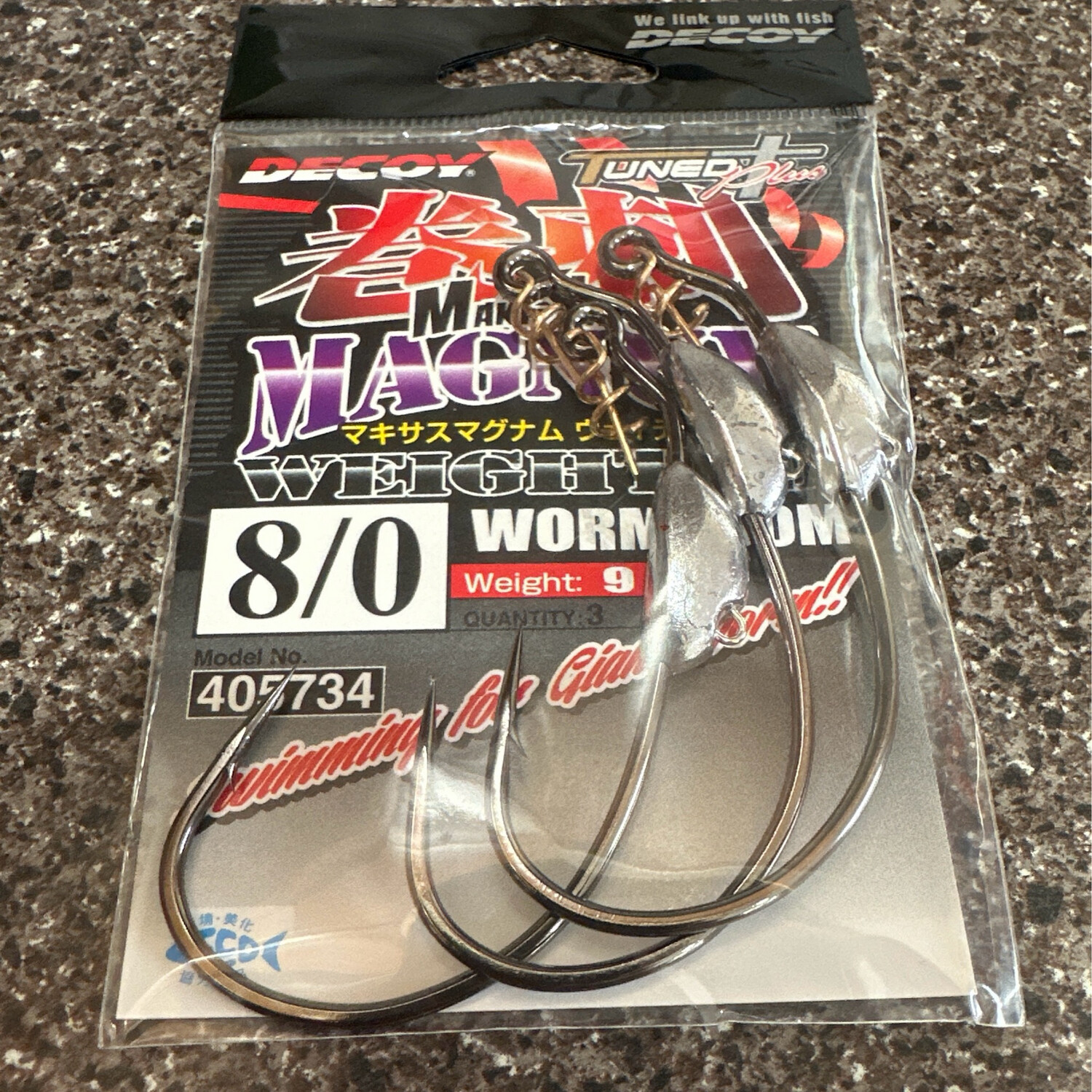 Decoy Worm130M Makisasu Magnum Weighted #8/0 NS Black