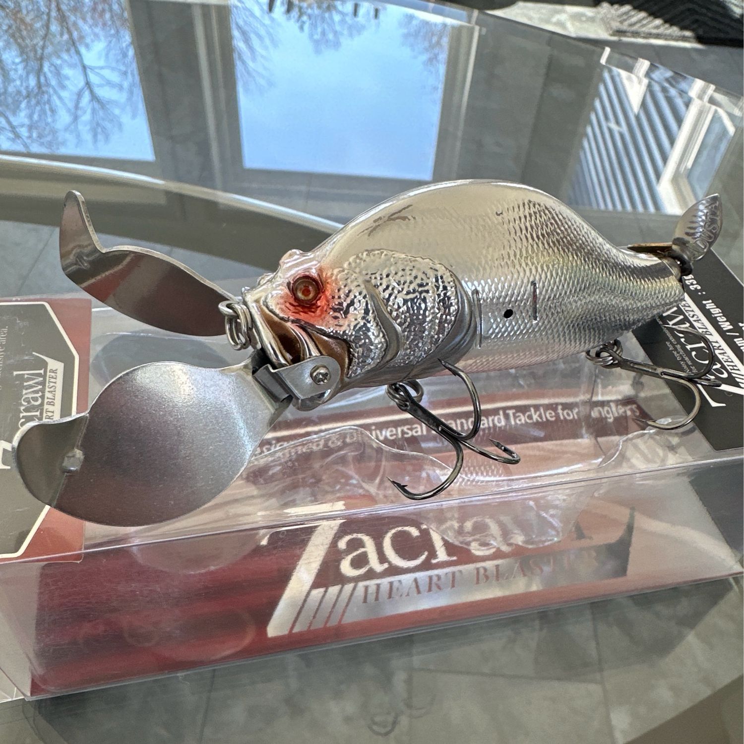 Adusta ZaCrawl Heart Blaster Terminator (Silver) RARE TOPWATER 1.16oz 3.54&quot; NIB