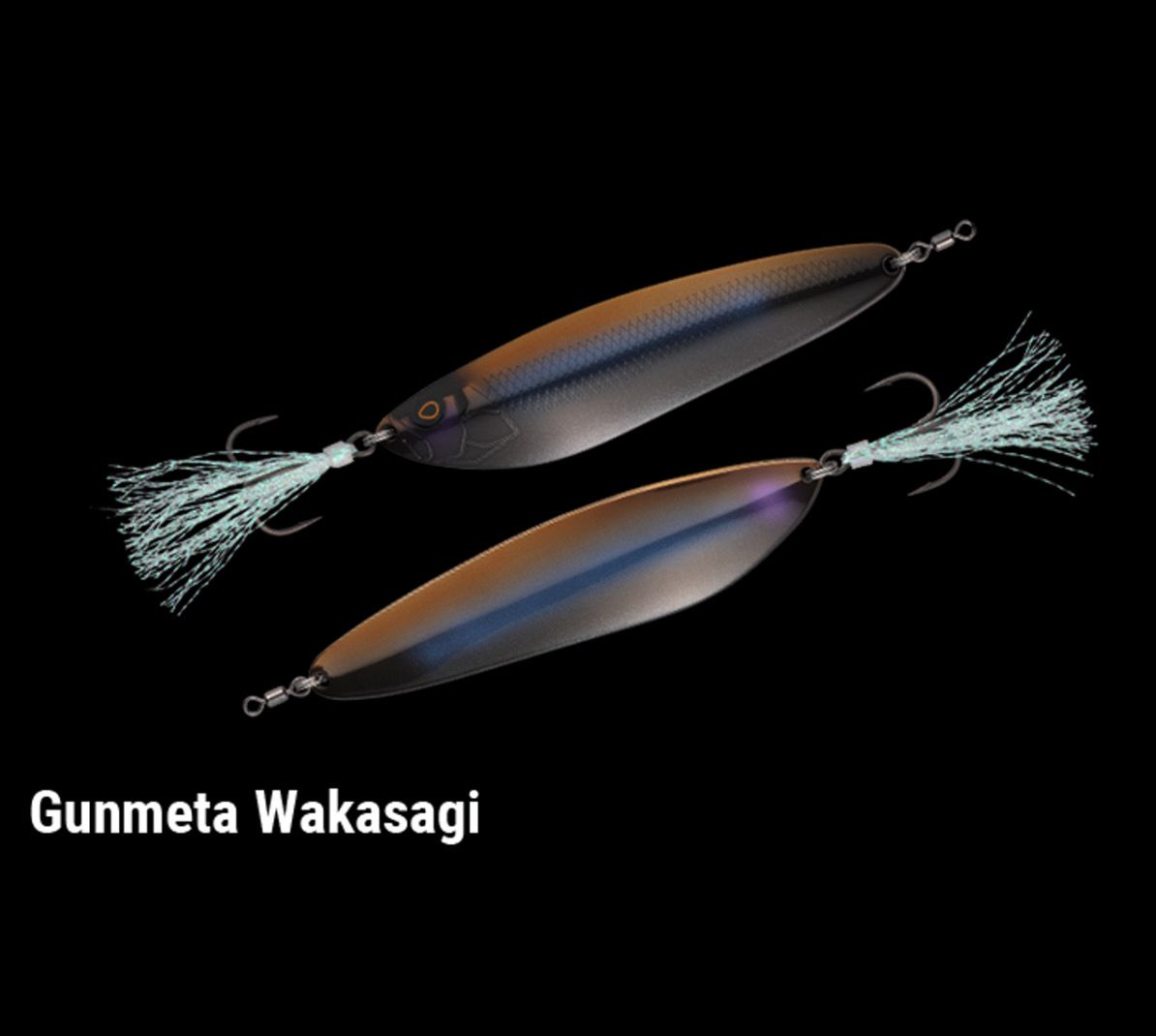 Jackall Counter Back Big Spoon. Gun Metallic Wakasagi 4.7”, 1-1/3oz
