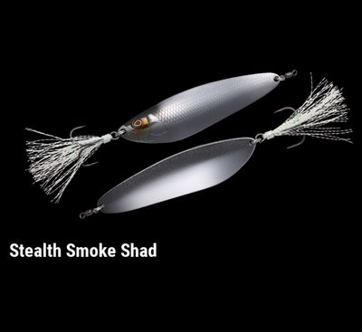 Jackall Counter Back Big Spoon. Stealth Smoke Shad. 4.7”, 1-1/3oz
