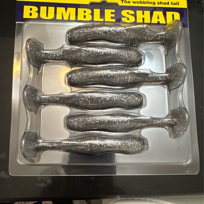 Deps Bumble Shad 4” Soft Swimbaits. #92 Silver Shiner. 6 Baits Per Package.