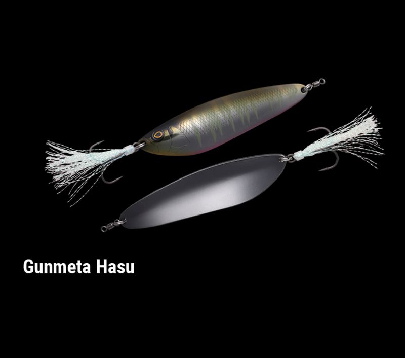 Jackall Counter Back Big Spoon. Gun Metallic Hasu 4.7”, 1-1/3oz