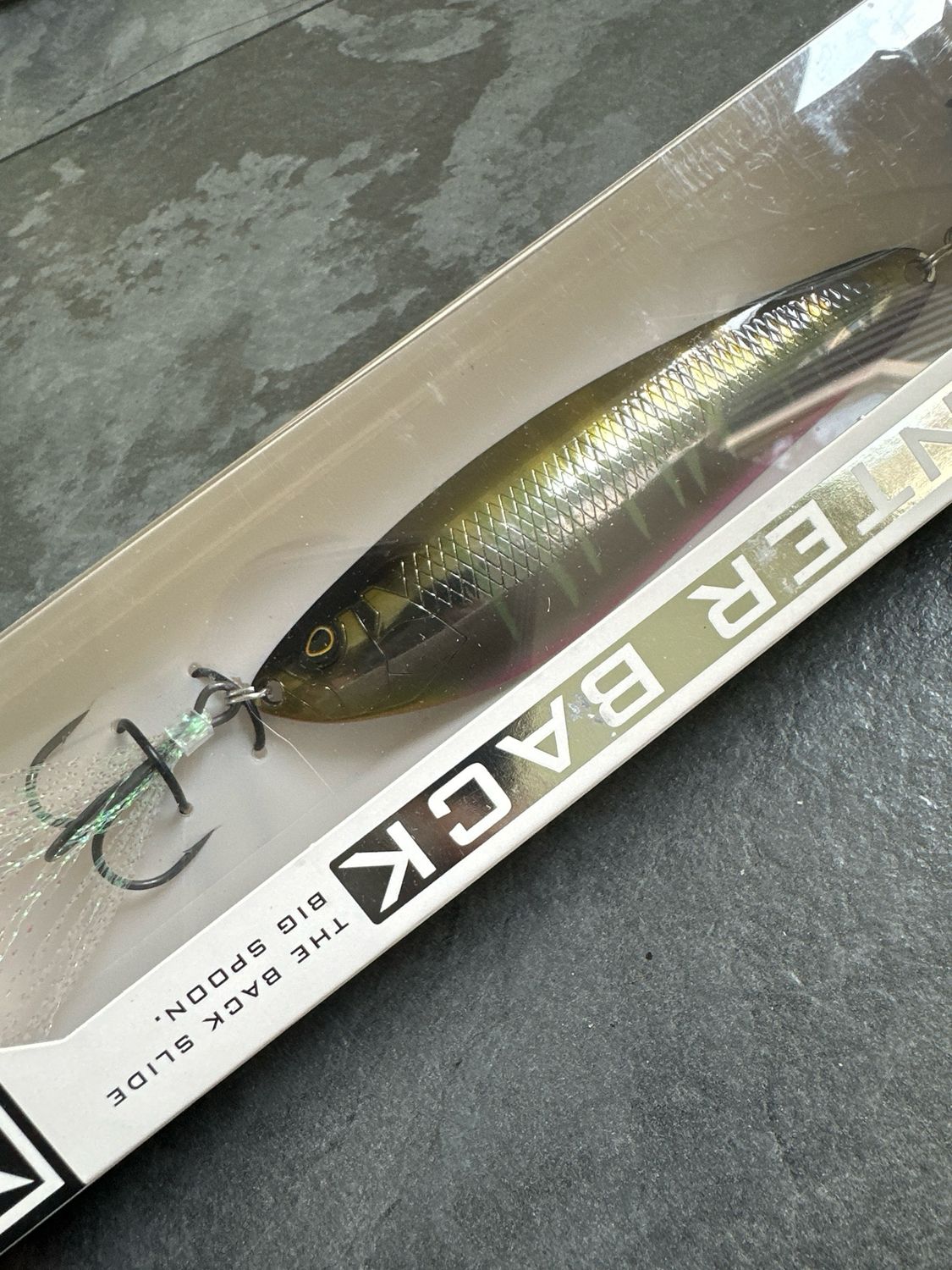 Jackall Counter Back Big Spoon. Gun Metallic Hasu 4.7”, 1-1/3oz
