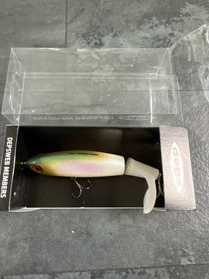 Deps Yudo JDM Topwater Bigger Whopper Plopper Style. Wakasagi, Discontinued Bait, RARE! 5.2”, 1.7oz. NIP