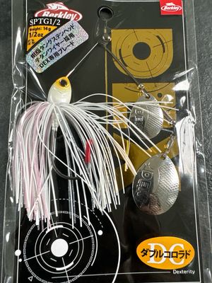 Berkley Dex 1/2 Oz Pearl White Japanese Tungsten &amp; Titanium Spinnerbait. Double Colorado (silver). NIP