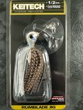 BRAND NEW Keitech Rumblade Jig 1/2 Oz Crystal Wakasagi. New In Packages