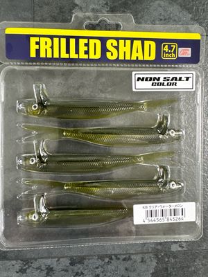 HOT Deps Frilled Shad 4.7” #26 Clear Watermelon 5baits/pack