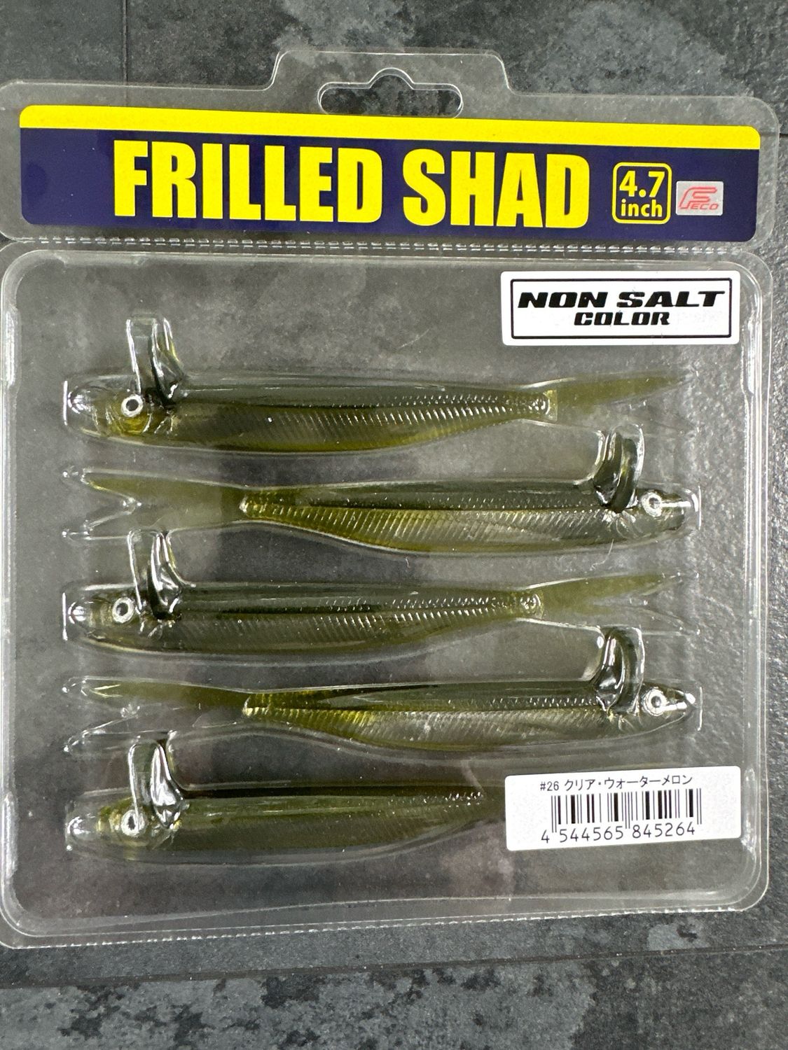 HOT Deps Frilled Shad 4.7” #26 Clear Watermelon 5baits/pack