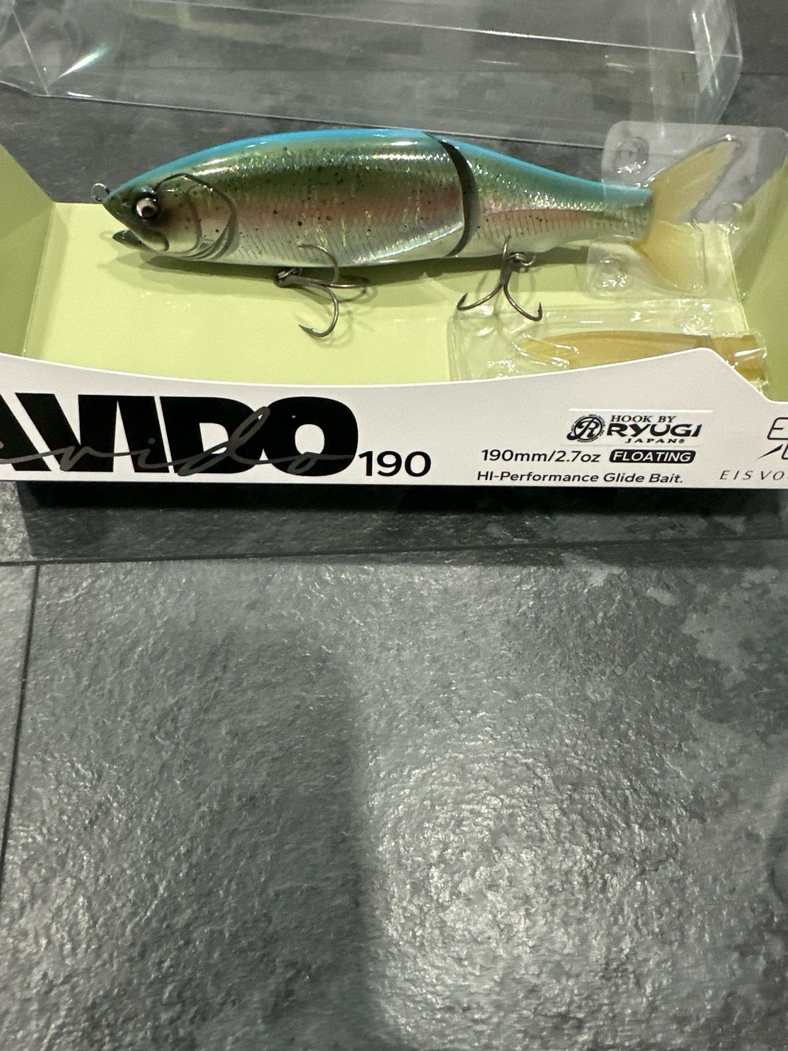 Eisvogel Avigo 190 High Performance New Glidebait. Approx 7.5” (190mm), 2.7oz. Exact Bait In Pictures Above (#07 Rainbow Trout). NIP