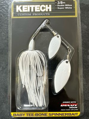 Keitech Baby Tee-Bone Spinnerbait DW 3/8oz 010 Super White