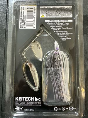 Keitech Baby Tee-Bone Spinnerbait DW 1/4oz 528 Purple Pearl Shad