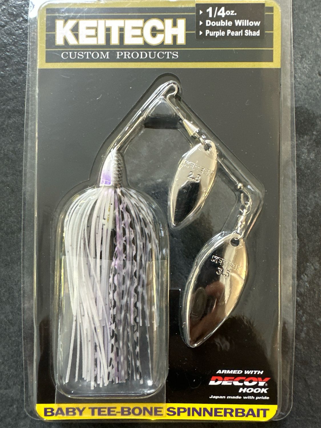 Keitech Baby Tee-Bone Spinnerbait DW 1/4oz 528 Purple Pearl Shad
