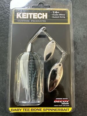 Keitech Baby Tee-Bone Spinnerbait DW 1/4oz 493 Blueback Herring
