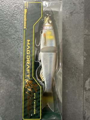 Megabass Magdraft Ayu Twitcher Rigged Soft Swimbait #01 Hayase Ayu 7" 1-3/8oz