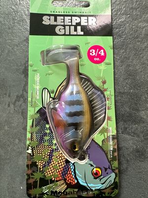 Megabass Sleeper Gill 3.2&quot; 3/4oz Snagless Swimbait #11 Secret Gill