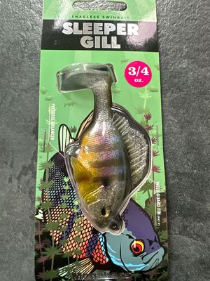 Megabass Sleeper Gill 3.2&quot; 3/4oz Snagless Swimbait #03 Glitter Wild Gill
