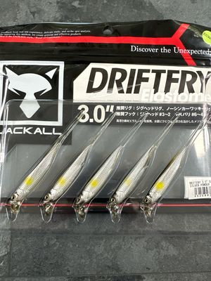 Jackall Driftfry ELASTOMER MATERIAL 3.0&quot; Silver Powder Ayu WINNING BAIT NIP