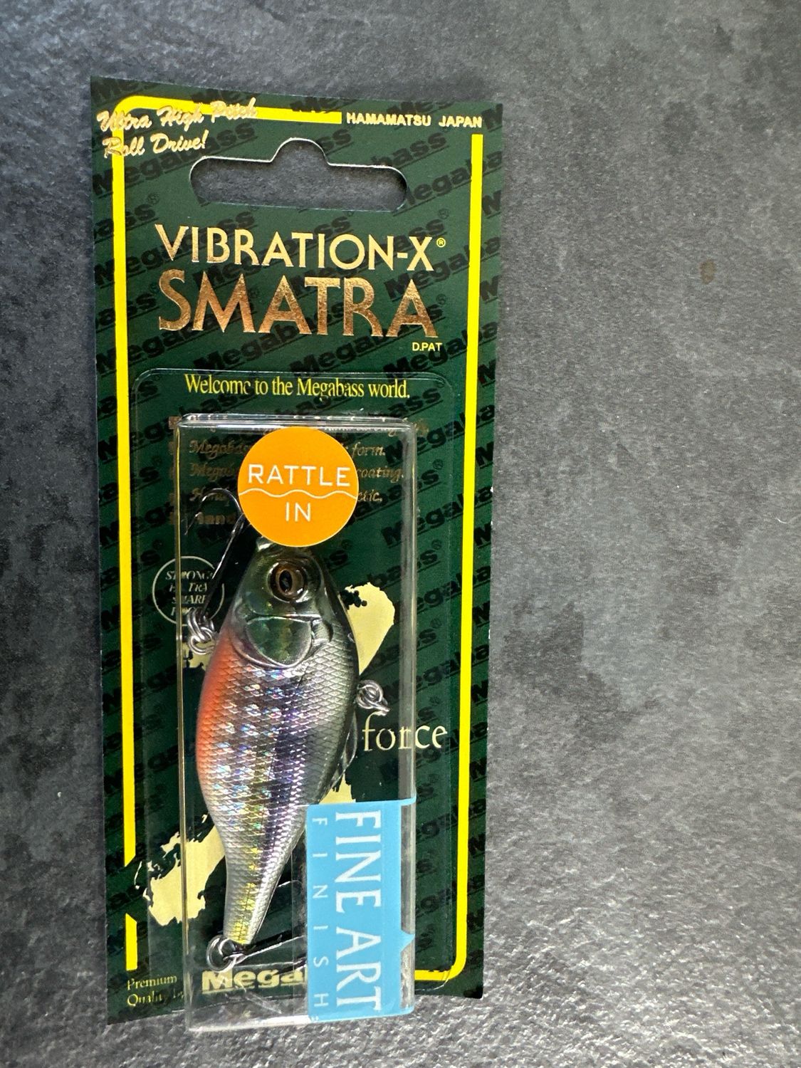 Megabass Vibration X Smatra Rattle In, 64.5mm, 1/2oz Fine Art Gill, FA Gill NIP
