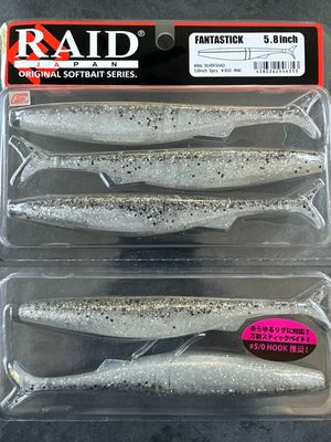 Raid Japan Fantastick 5.8inch #066 Silver Shad 5pcs/pack, GREAT Bait! NIP