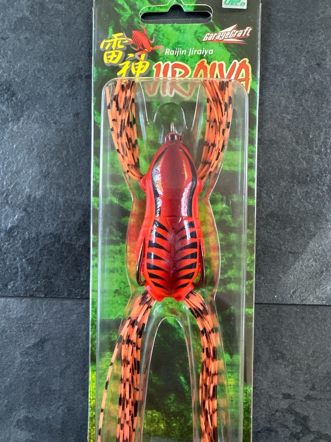 Imakatsu NEW Raijin Jiraiya SUPER Rare JDM Topwater Bug Orange 2.4&quot; 1/2oz NIP