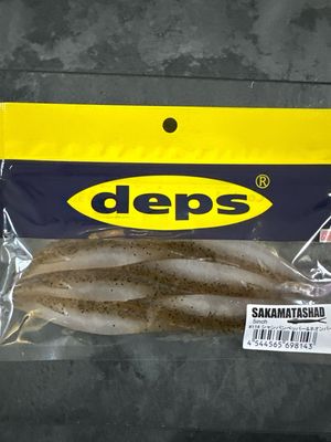 Deps Sakamata Shad 5” #114 Champagne Pepper Neon Pearl. 6 Baits Per Pack. Fresh And NIP
