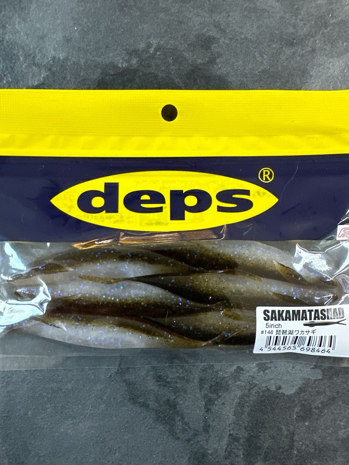 Deps Sakamata Shad 5inch #146 Biwako Wakasagi 6baits/pack