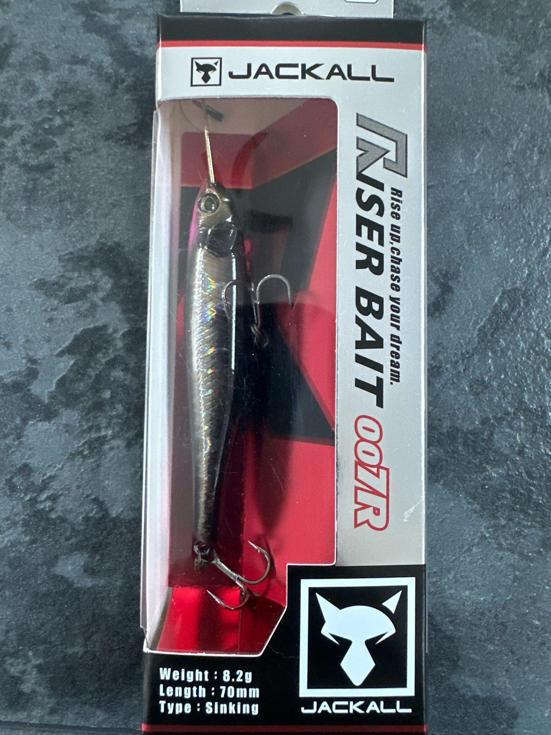 Jackall Riser Bait 007R Pink Head Aurora Black 70mm / 8.2g Sinking