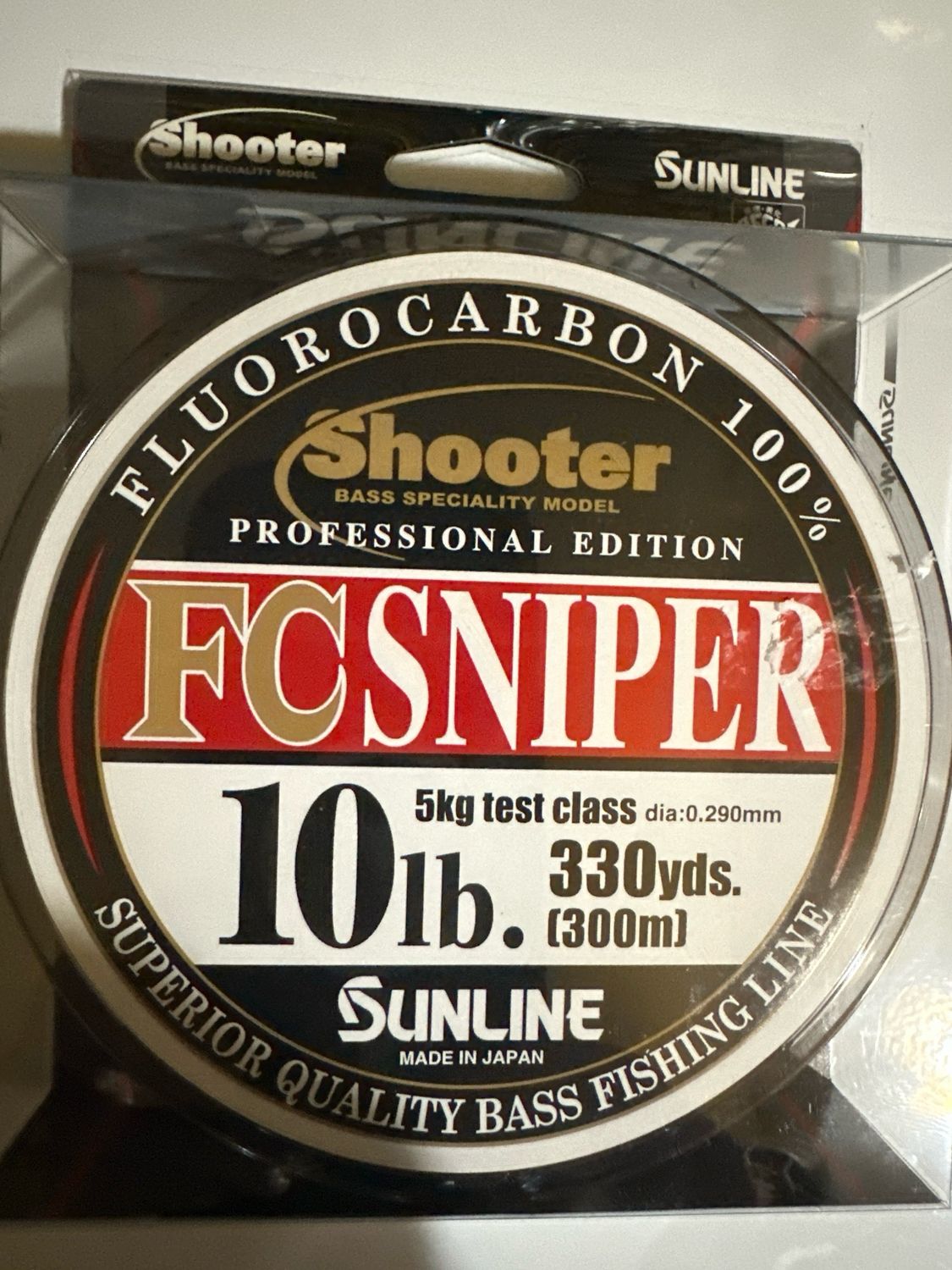 Sunline Shooter Professional Edition FC Sniper Big 330yd Spool 10lb Premium Line. NIP