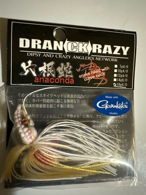 Dranckrazy Anaconda Jig Jade Python 18g (app 5/8oz), Snake Head With Curved Body. NIP