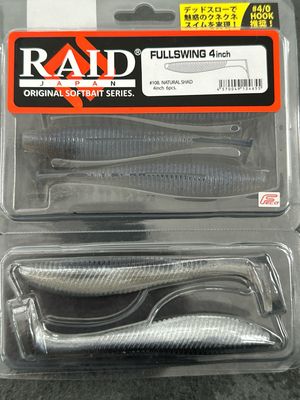 Raid Japan Fullswing 4inch #108 Natural Shad 6pcs/pack