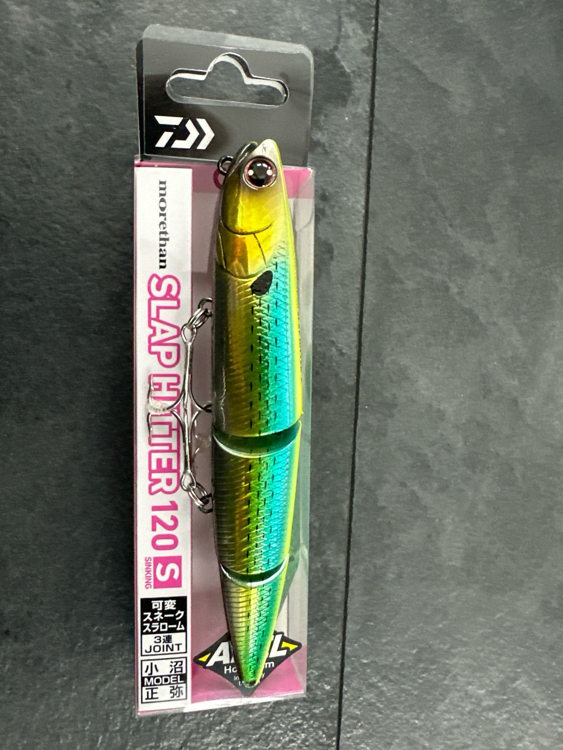 Daiwa Morethan Slap Hitter Adel Hologram Triple Jointed Adel Lime Konoshiro 120 Sinking 20g Saltwater Hooks