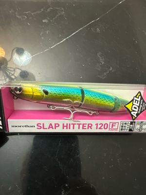 Daiwa Morethan Slap Hitter 120F (Floating) 15.5g 120mm, Adel Hologram, Adele Lime Konoshiro. Saltwater Hooks. NIP