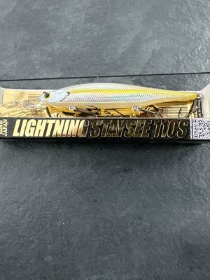 Lucky Craft Lightning Staysee 110S. Metallic Half Chartreuse Shad. Made In Japan. 4-3/8” 1/2oz. Sinking.