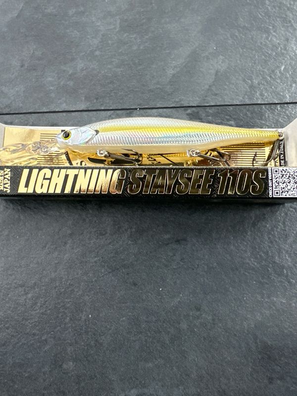 Lucky Craft Lightning Staysee 110S. Metallic Half Chartreuse Shad. Made In Japan. 4-3/8” 1/2oz. Sinking.