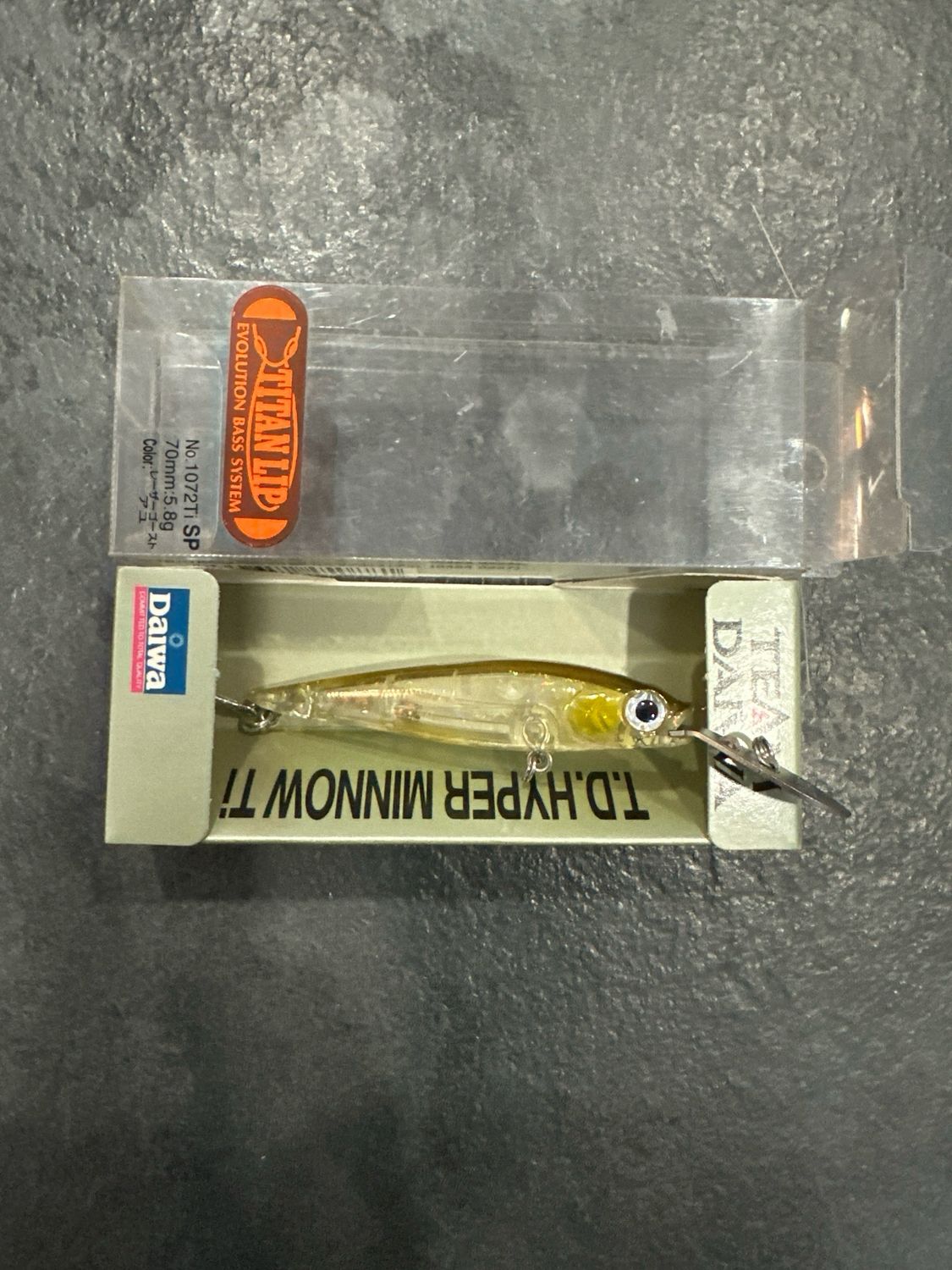 Daiwa TD Hyper Minnow 1072Ti SP. MUST Check Out Underwater Videos Of This Guy On YOUTUBE! Very Hyper Aggressive Underwater Action. Titanium Lip. Laser Ghost Ayu 70mm 5.8g (app .2oz) Made In Japan. NIP