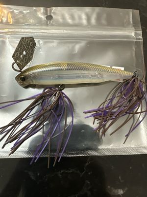 Imakatsu Alive Chatter USED Slow Sinking Imae Wakasagi 3.6” 1/2oz Extremely Effective JDM Chatterbaits With Hard Minnow Attached.