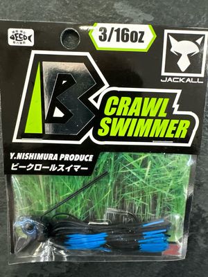 Jackall B Crawl Swim Jig Black &amp; Blue 3/16oz. NIP