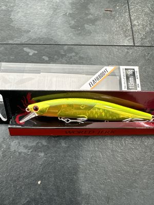 SALE PRICE. Shimano Flash Boost World Jerk A Chart G Scorpion 115mm 16g (touch Over 1/2oz). Gold Plate. NIP