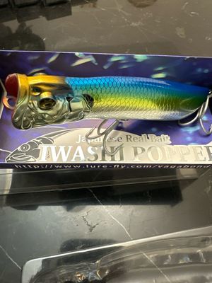 Vagabond Iwashi Popper, RARE, Sappa, Topwater JDM SW Popper. 5” 1.6oz. New In Original Package.