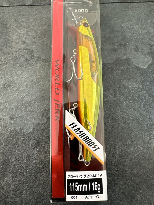 SALE PRICE. Shimano Flash Boost World Jerk A Chart G Scorpion 115mm 16g (touch Over 1/2oz). Gold Plate. NIP