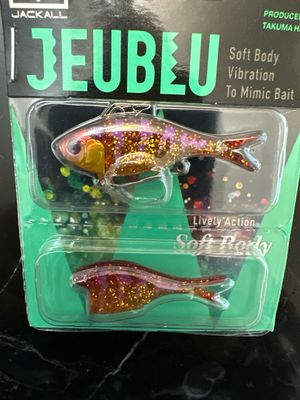 Jackall Jeublu JDM Soft Vib, Spare Soft Body Included, 52mm (2”) 6.4g. Red Gold Gill, NIP