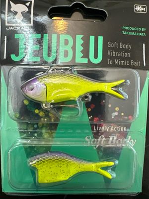 Jackall Jeublu Maruhata Purple Chart. 52mm 6.4g Sinking. JDM Soft Vib With Spare Body. NIP