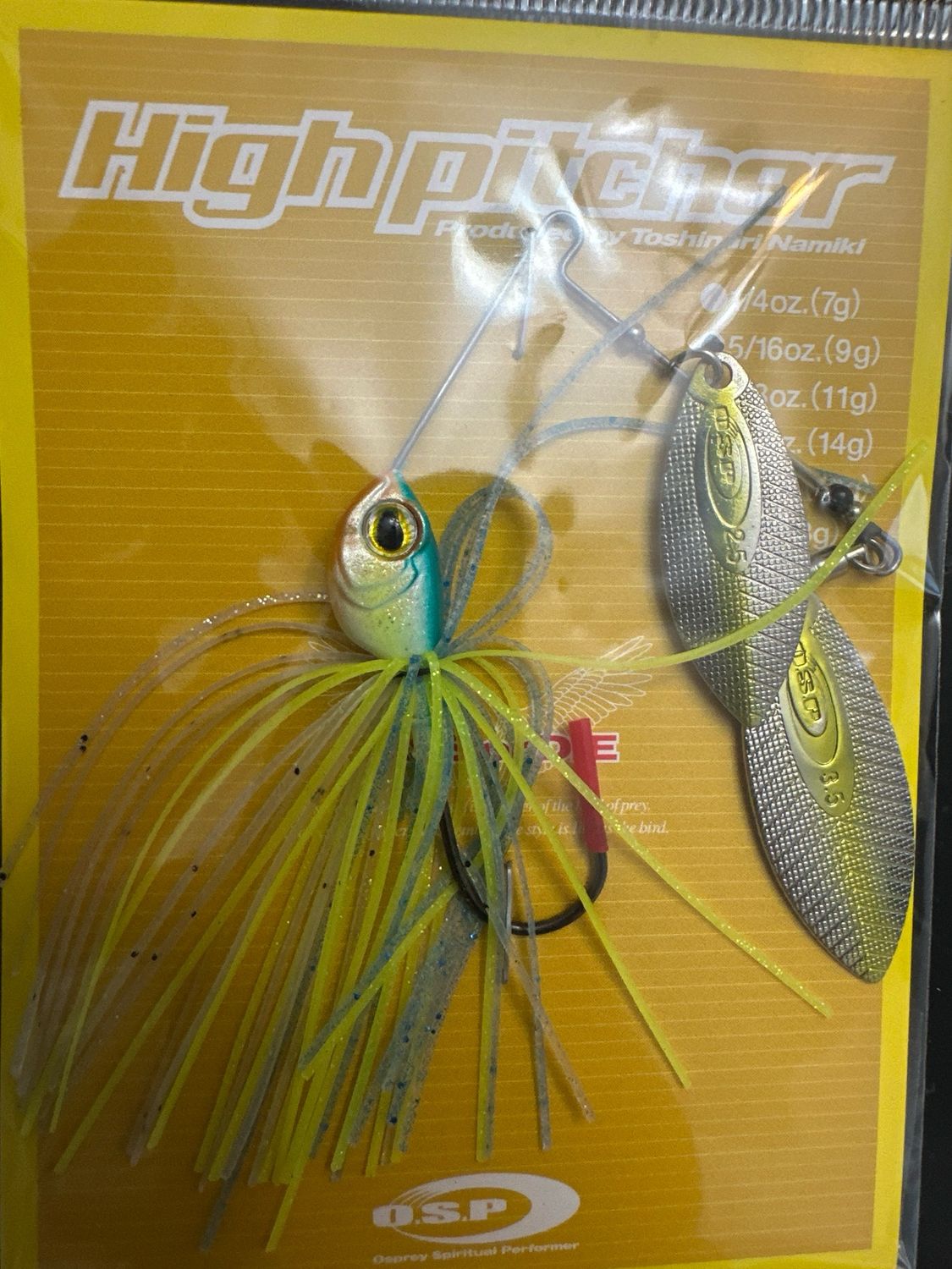 OSP High Pitcher 5/16oz JDM Spinnerbait. S61 Ghost Chart Blue Back DW. NIP