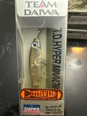 Daiwa TD Hyper Minnow 1072Ti F. Laser Ghost Wakasagi 70mm 5.4g Titan Lip Jerkbait
