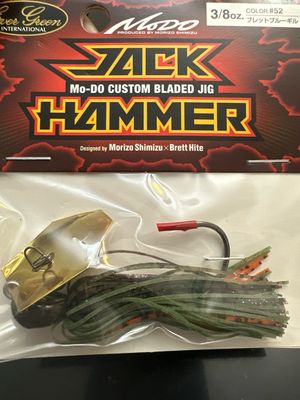Evergreen Jack Hammer 3/8oz #52 Bladed Jig. Exact Bait In Pics